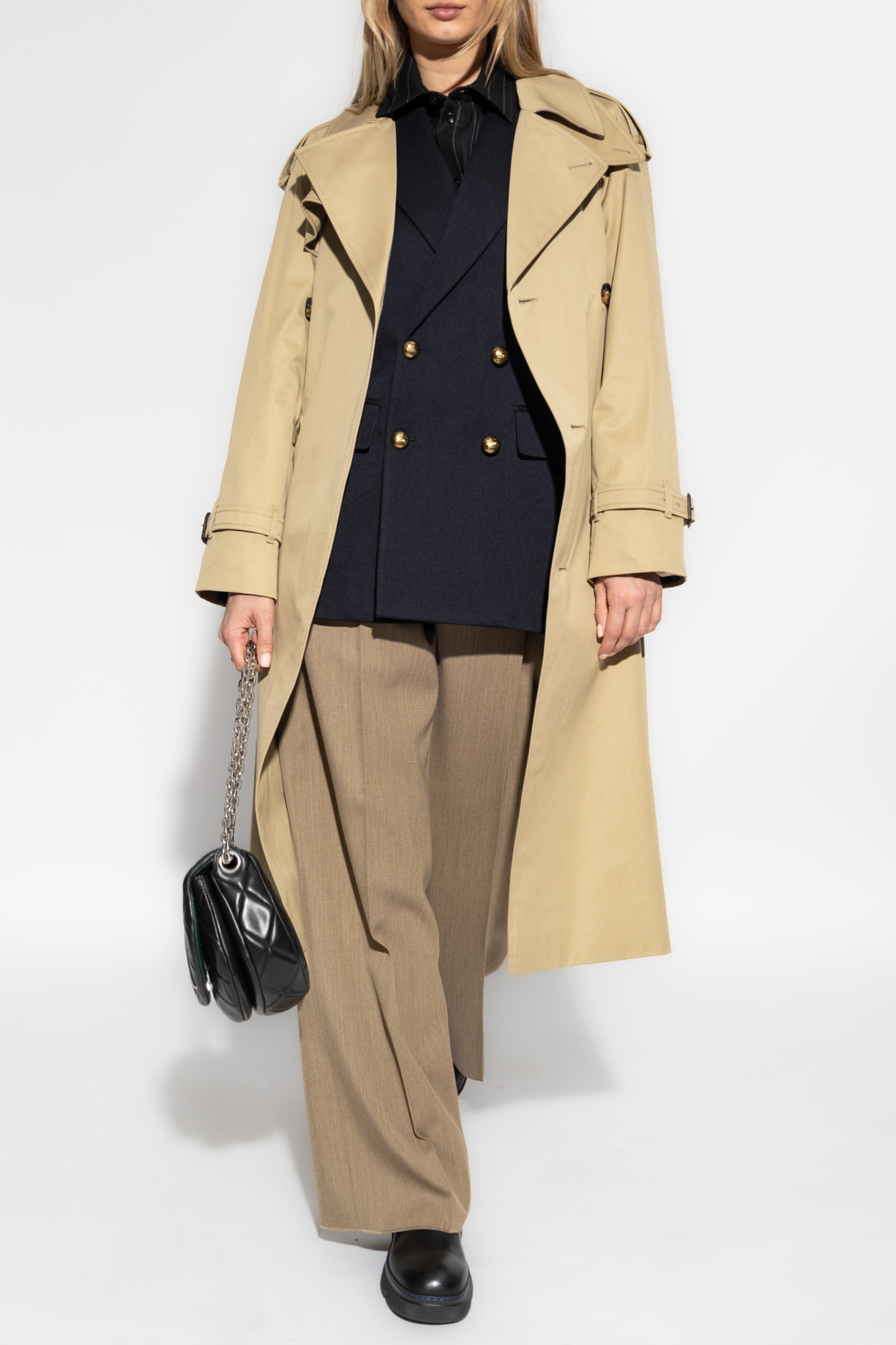 トレンチコート BURBERRY Women Trench Coats 8104711A1435 Beige Mid-length Kensington Heritage Trench Coat in Honey - Women